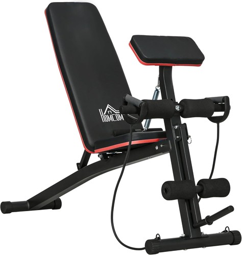 Foldable weight bench with leg - weight,
